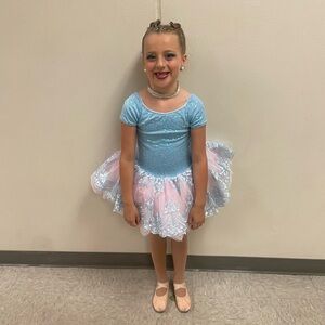 Revolution Sparkling Blue and Pink Dance Costume